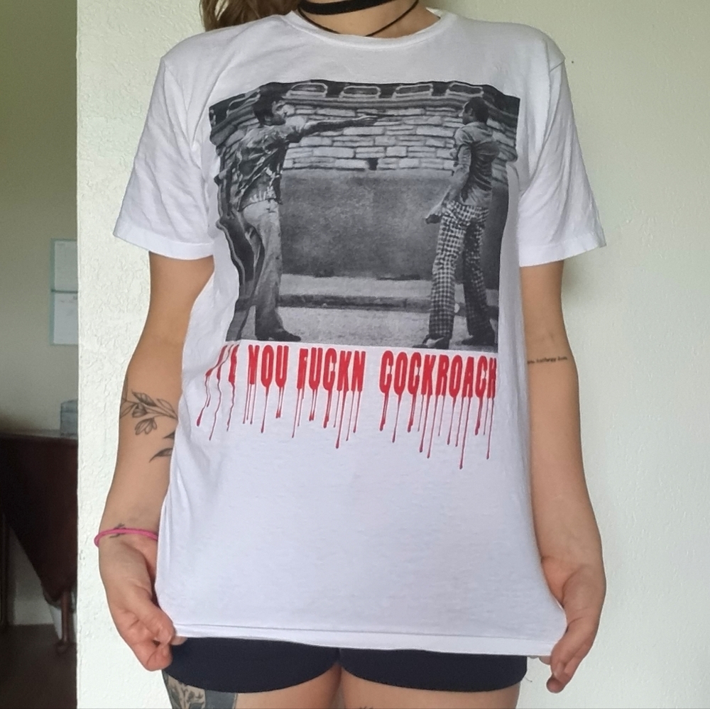 Cotton Crimimals Graphic Mens White Tee Size M